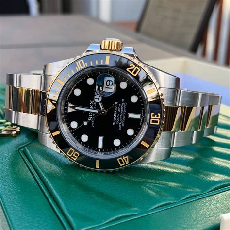 rolex two tone submariner black price|rolex submariner black dial price.